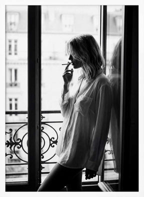 Smoking By the Window Poster