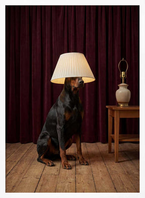 The Doberman Lamp Poster