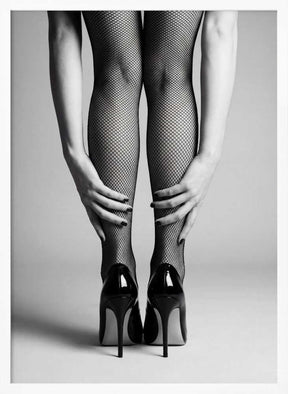 High Heels and Fishnet Stockings Poster