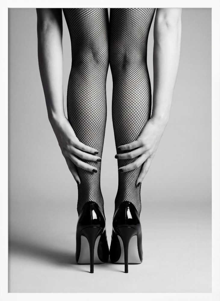 High Heels and Fishnet Stockings Poster
