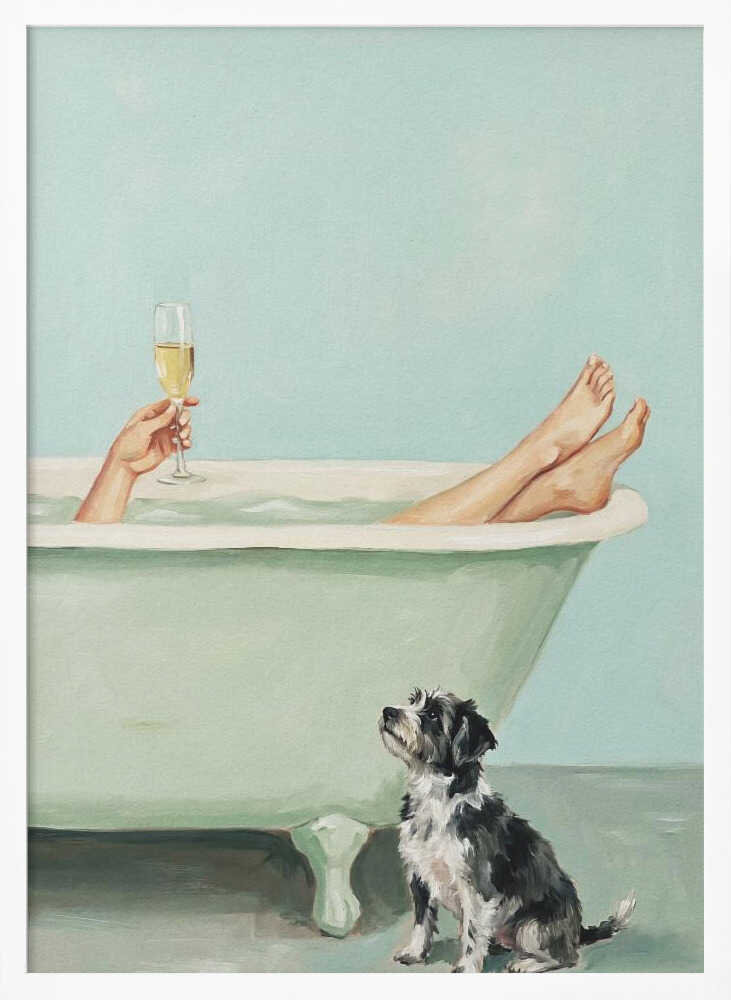 Prosecco In the Bathtub Poster