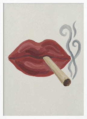 Smoking Lips Poster