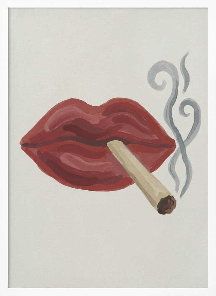 Smoking Lips Poster