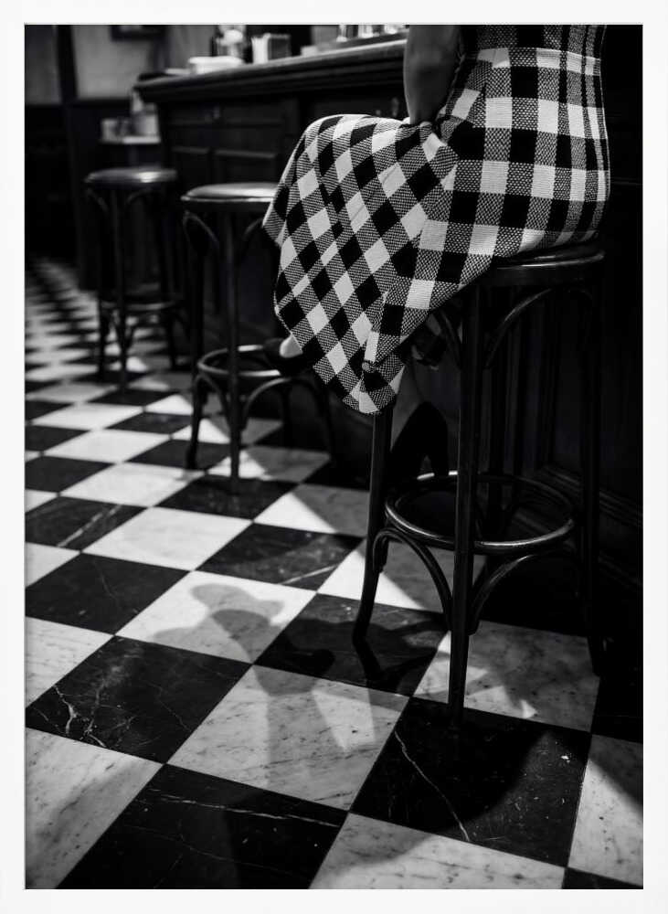 Checkered Pattern Bar Poster