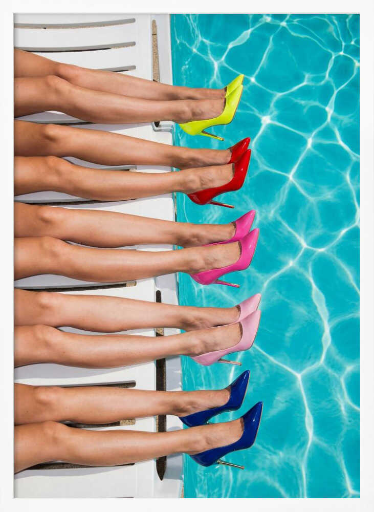 High Heels By the Pool Poster