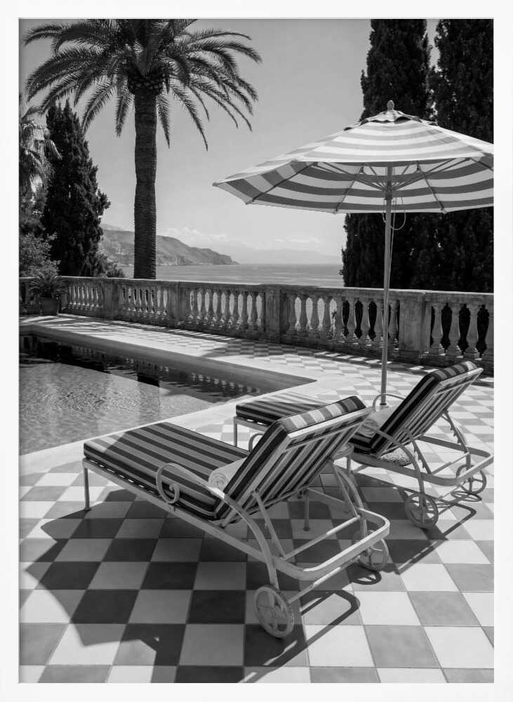 Sunbeds At the Beach Villa Poster