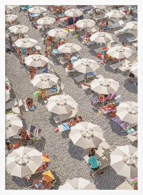 Amalfi Beach Umbrellas Poster