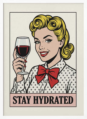 Pop Art Wine Woman Poster