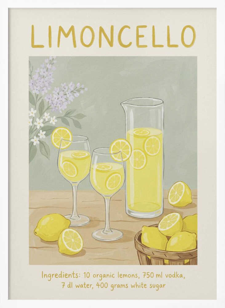 Limoncello Lemon Refreshment Poster