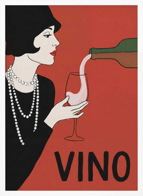 Elegant Flapper Wine Pour Poster