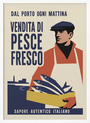 Italian Fish Market Poster