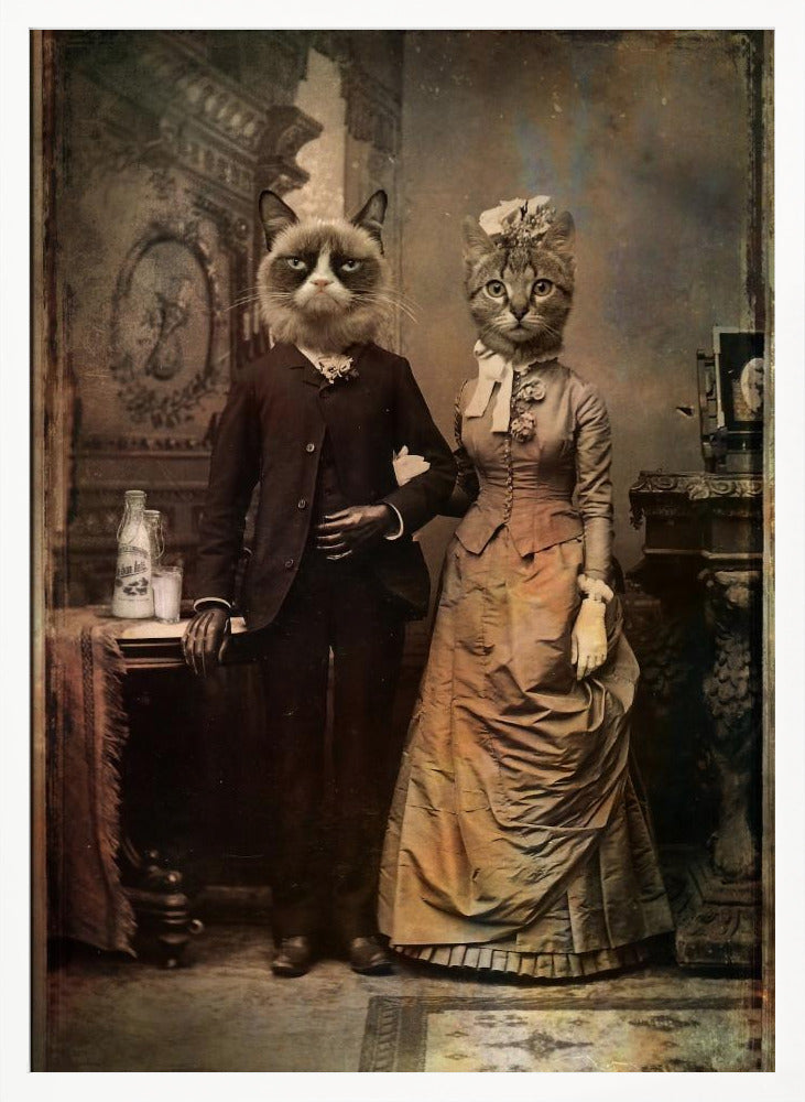 Cat Couple Poster