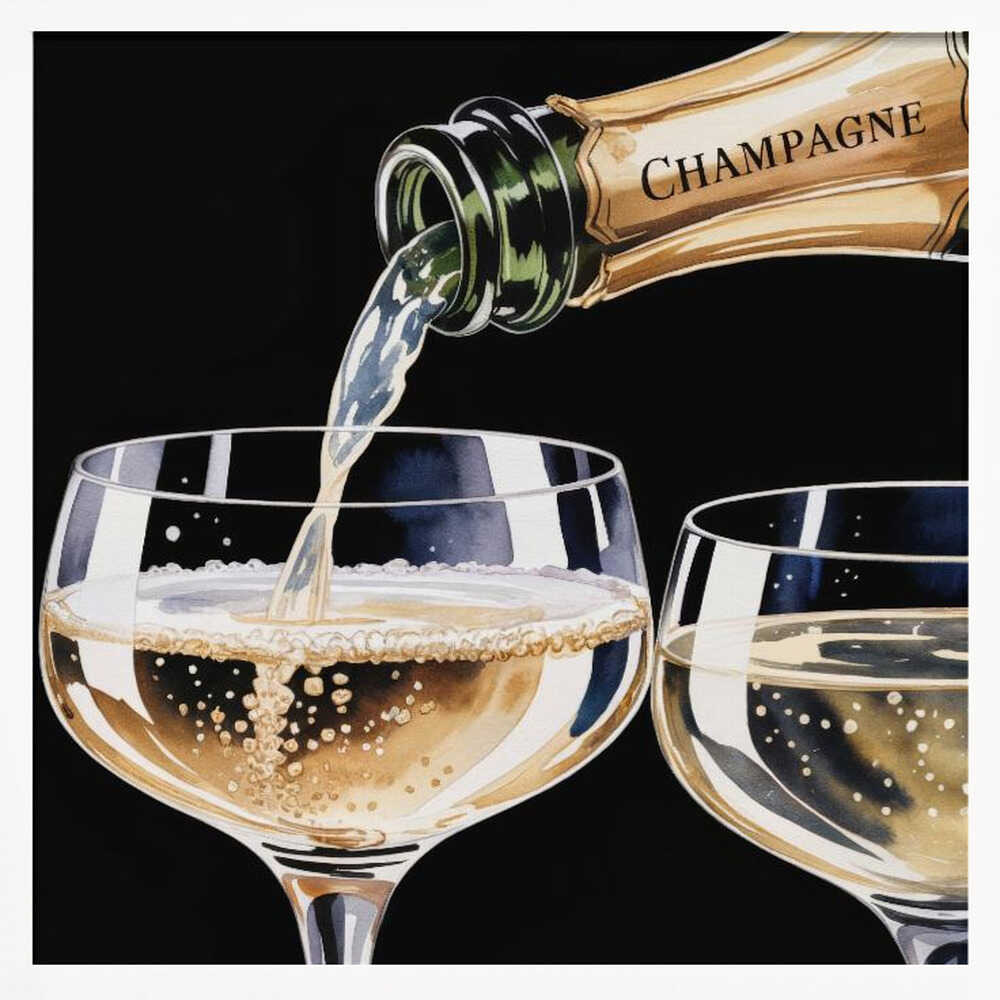 Pouring Champagne Poster