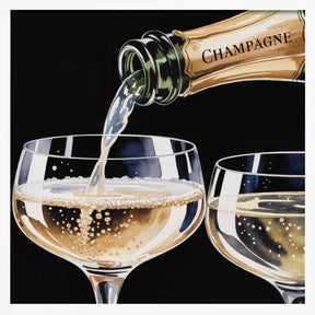 Pouring Champagne Poster