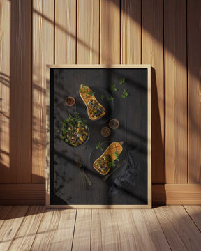Roasted butternut and lentil salad Poster