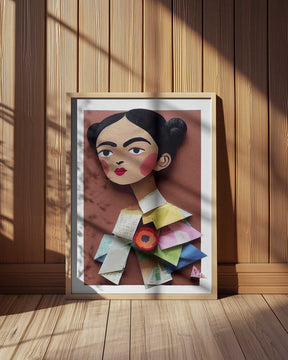 Paper Portrait Blossom Poster