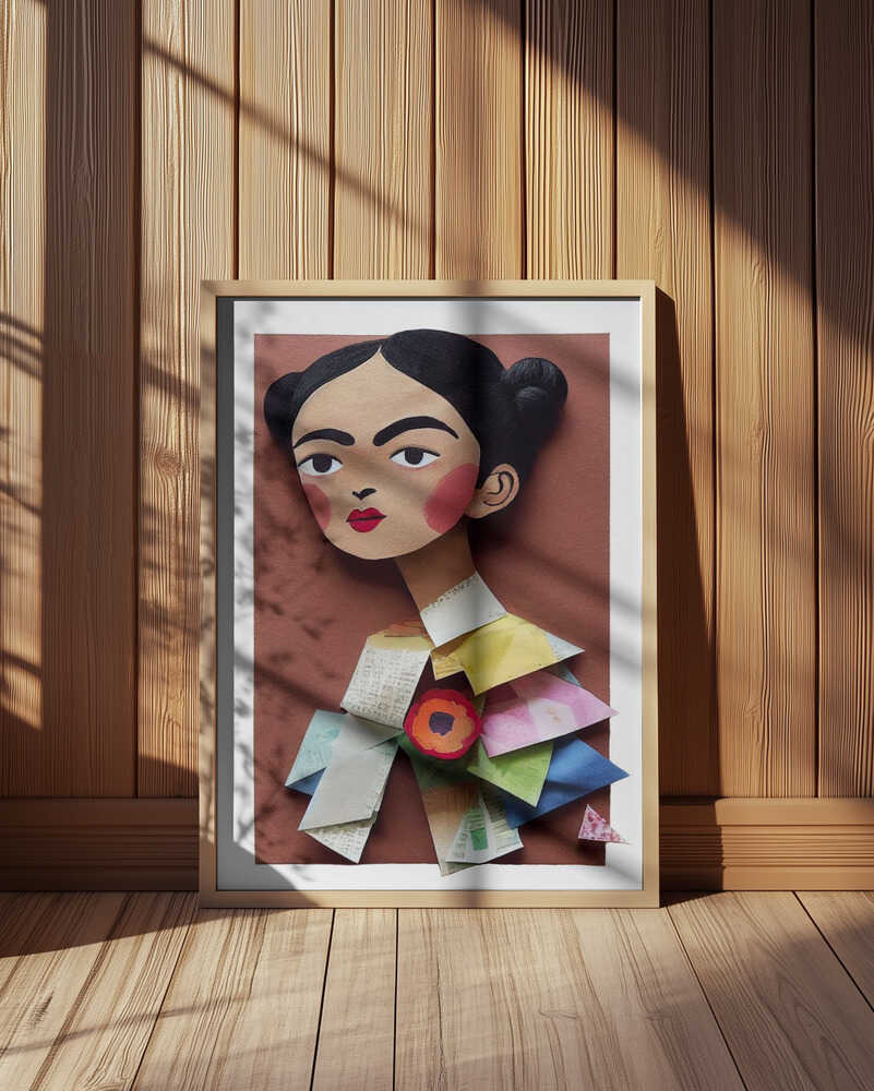 Paper Portrait Blossom Poster