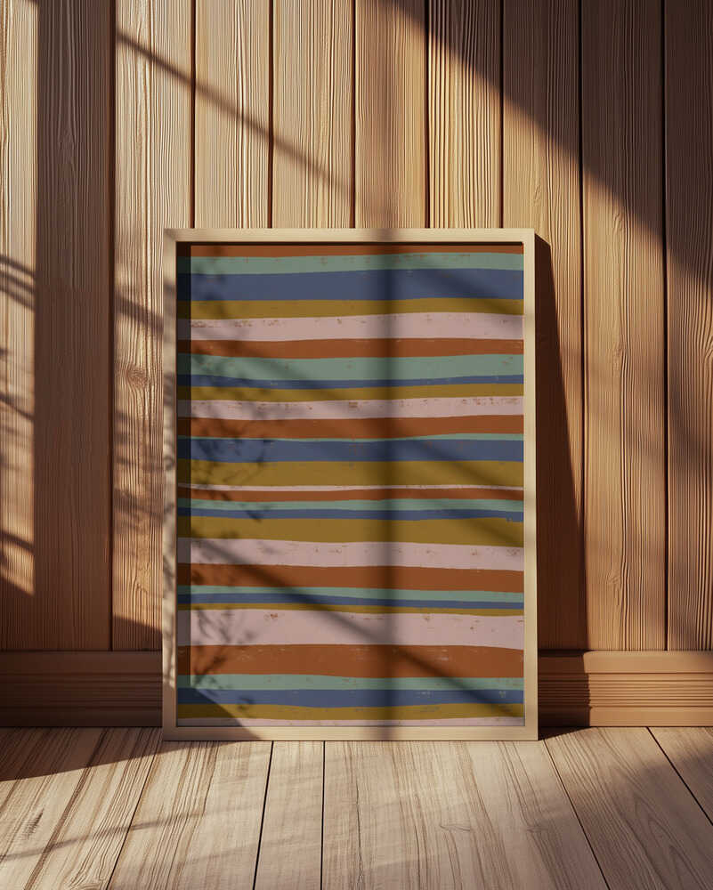 Earthy Stripes Flow Poster