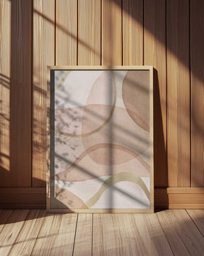 Blush and Brown Abstract Poster