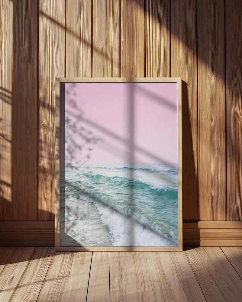 Pink Sky Beach Poster