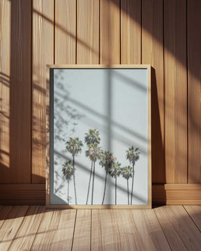 Blue Palm Trees Poster
