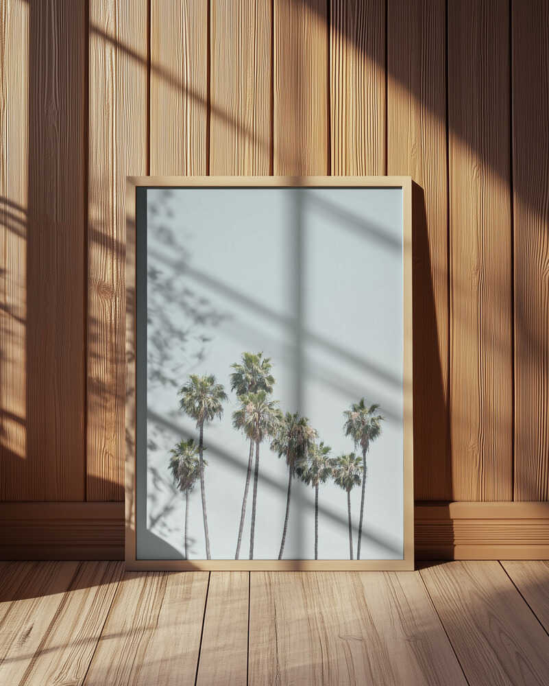 Blue Palm Trees Poster