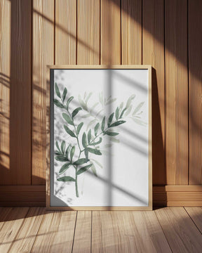 Watercolor laurel branch Poster