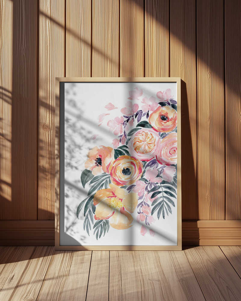 Danette bouquet in coral Poster