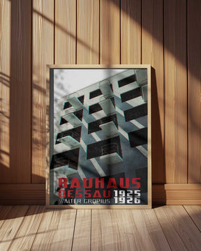 Bauhaus Dessau architecture in vintage magazine style VII Poster