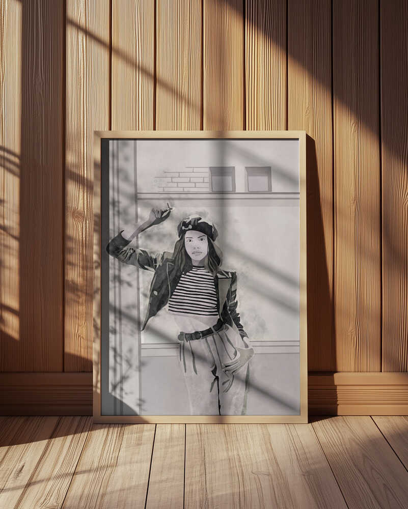 Smoking Woman 4x5 Print By Bohonewart Poster
