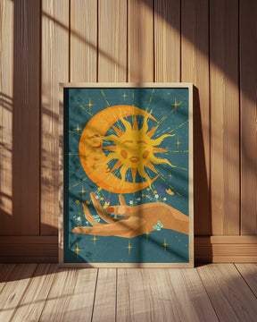Sun and moon in my hand Poster