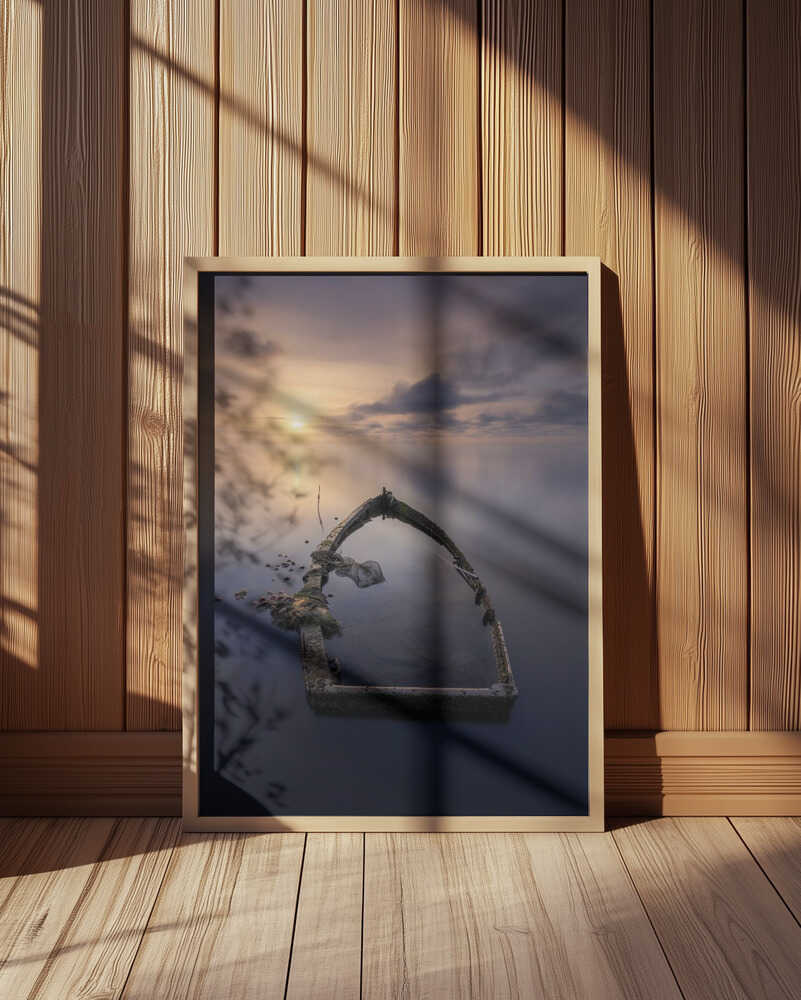 The abandoned boat Poster