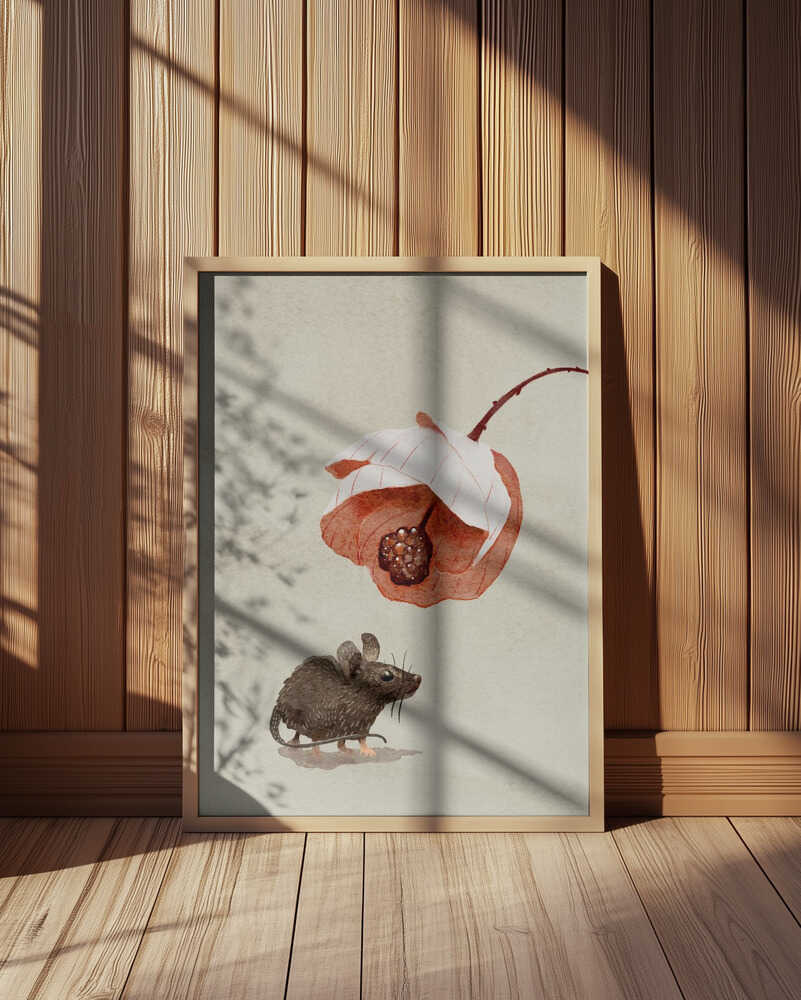 Mouse and Flower Poster