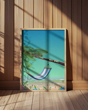 Hammock On A Beach Poster