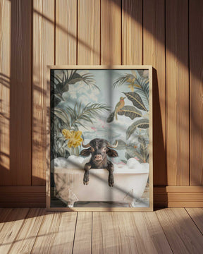 Tropical Buffalo Bath Poster