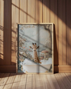 Whimsical Giraffe Soak Poster