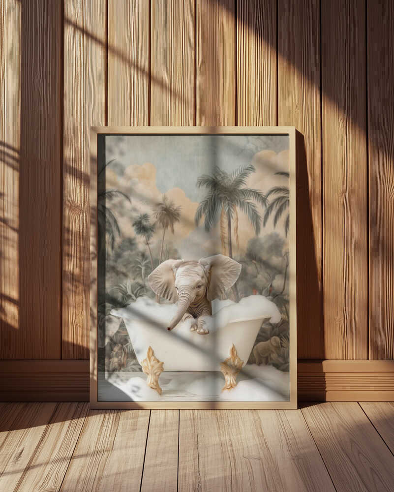 Elephant Bubble Delight Poster