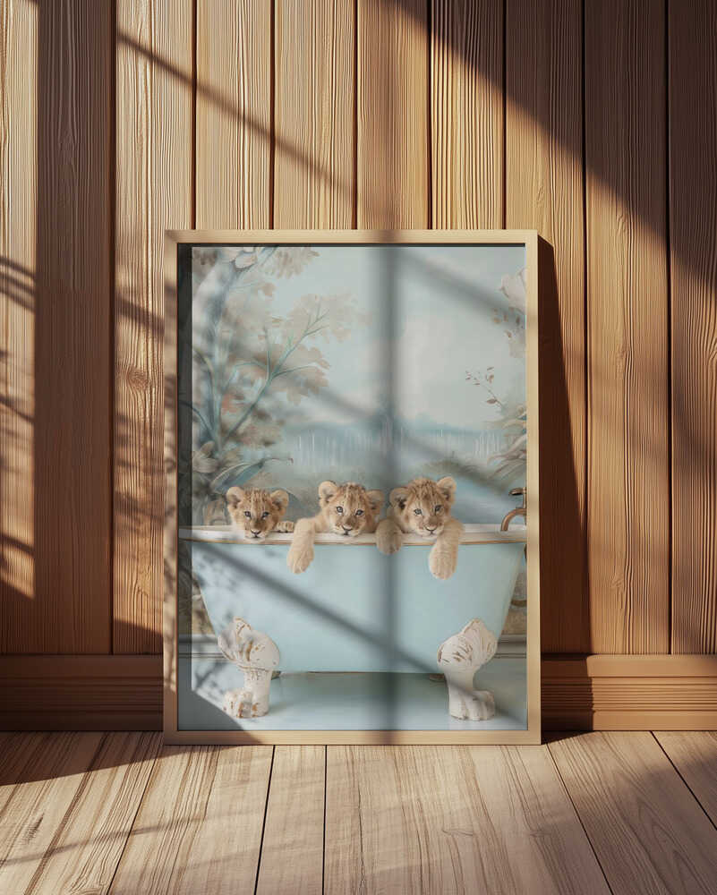 Blue Lagoon Lion Cubs Poster