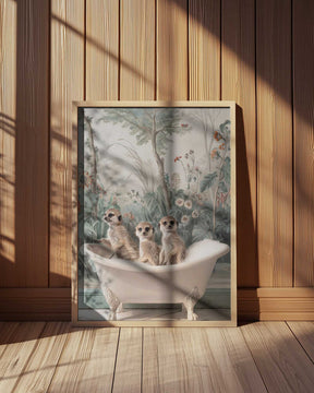 Meerkat Bath Time Fun Poster