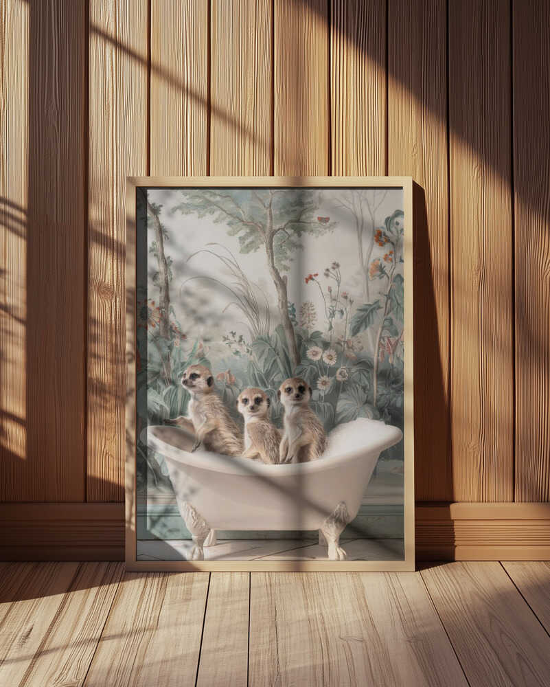 Meerkat Bath Time Fun Poster