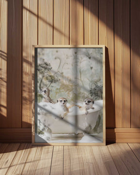 Meerkat Bubble Bath Poster