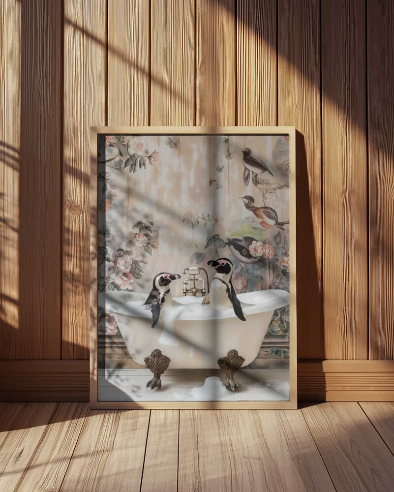 Penguin Pals in a Bubble Bath Poster