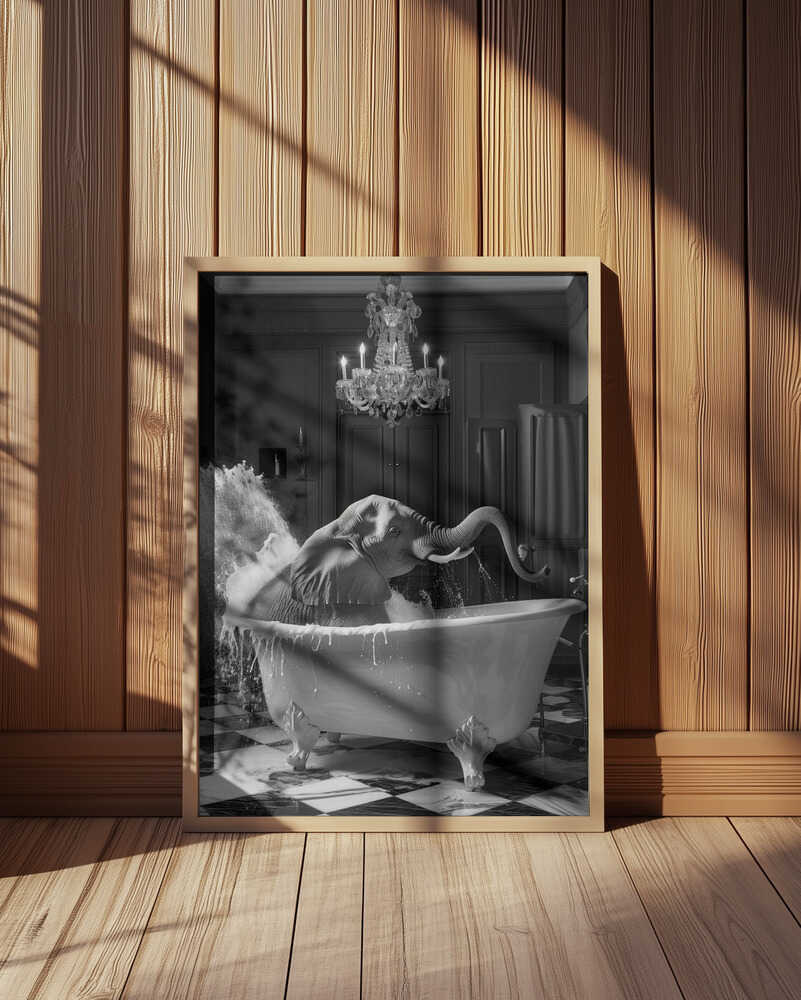 Big Elephant Splash Poster