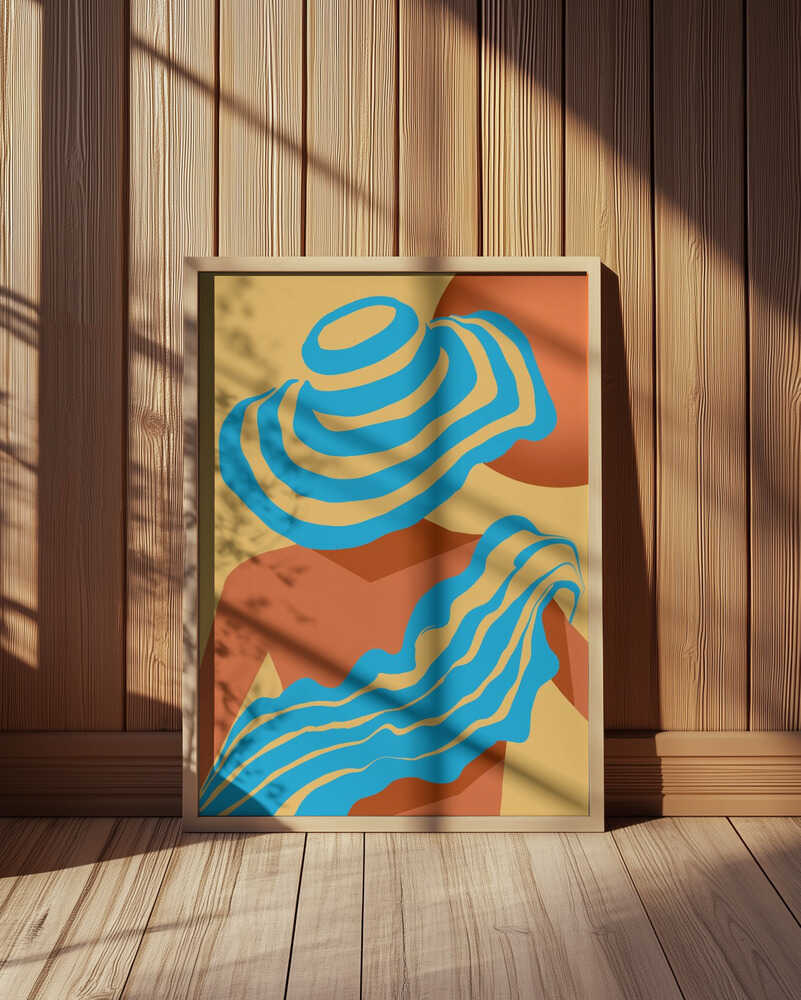 Sunlit Wavesstripe Poster