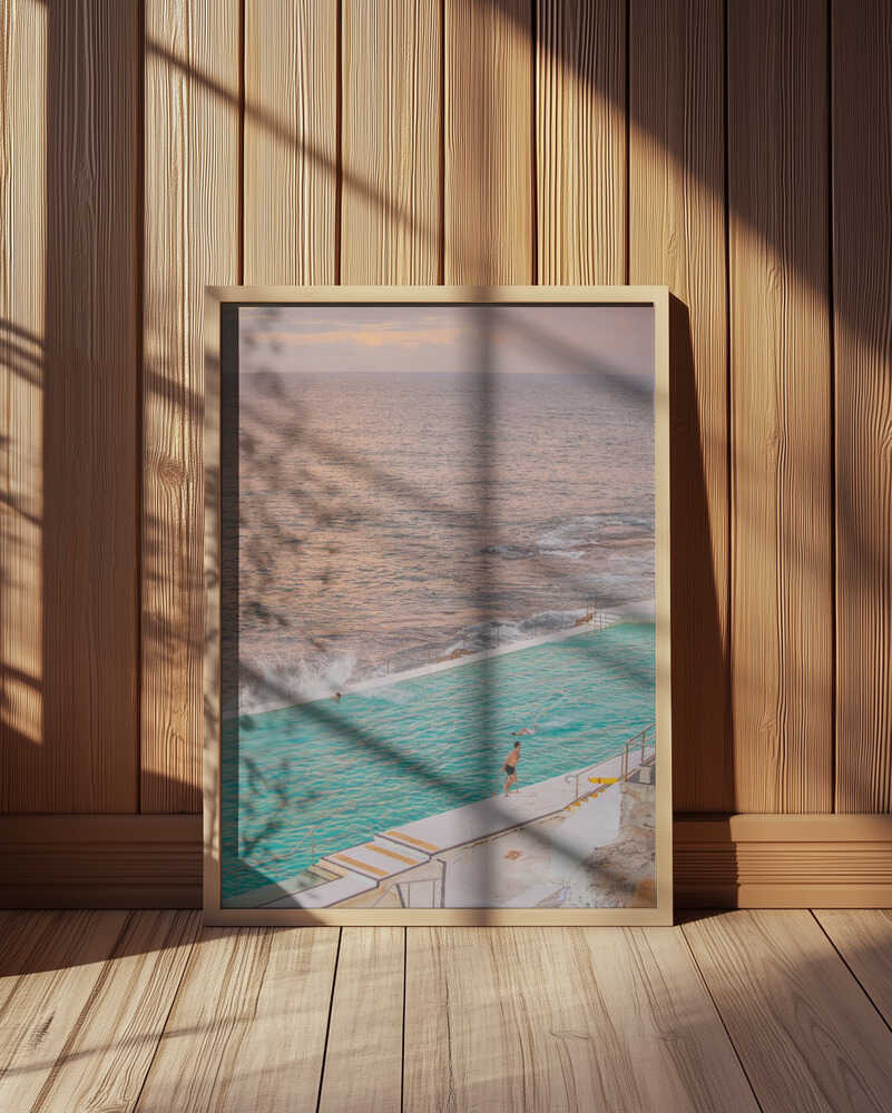 Stunning Sunset Over an Ocean Pool Poster
