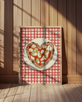 Pizza Heart checked Poster