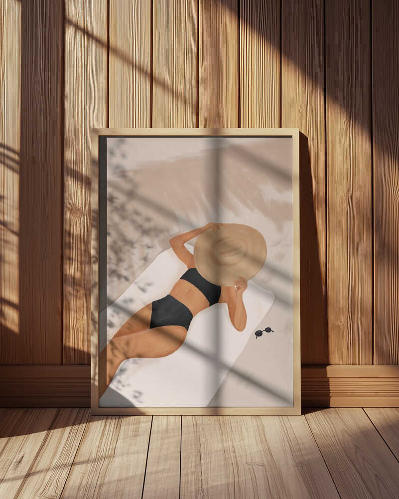 Serene Sunbathing Poster