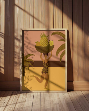 Tropical fruit at the beach Poster