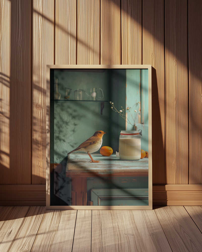 Country Morning Bird Poster