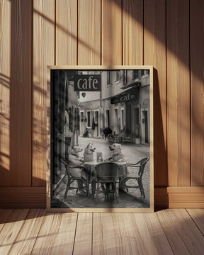 Café Morning Dogs Poster